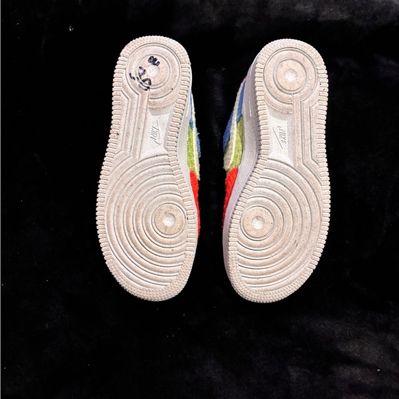 practically brand new NIKE multi-colored “hemp” air force one SNEAKERS size 4Y - Picture 3 of 10